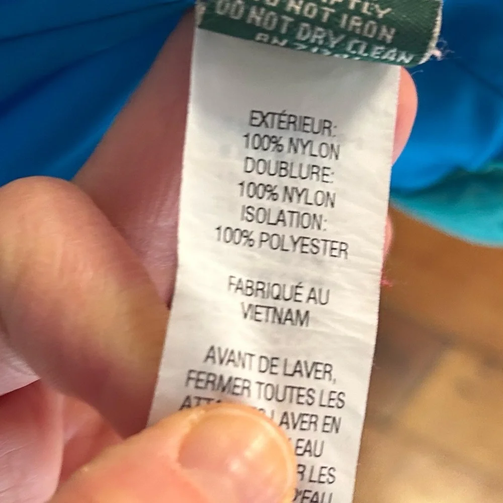 L.L. Bean Kids Youth Girls XL Extra Large Women’s Small Aqua Quilted Jacket
